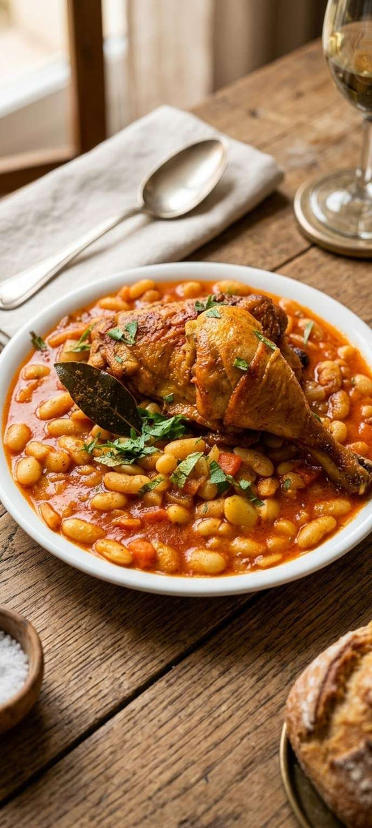 Haricots Blancs & Poulet Doré Fait Maison" 🍗🫘